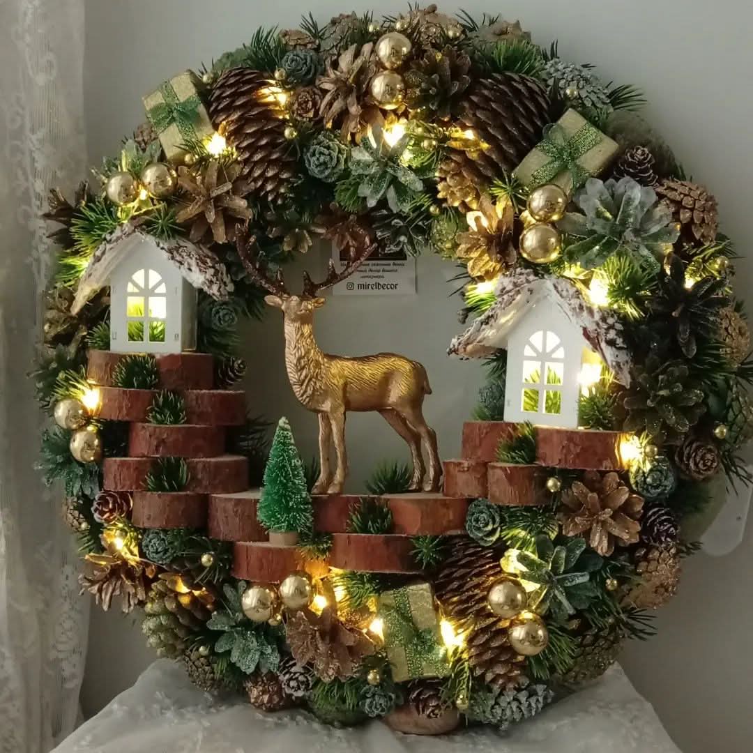 Luxury Christmas Decoration Garland with LED 55CM