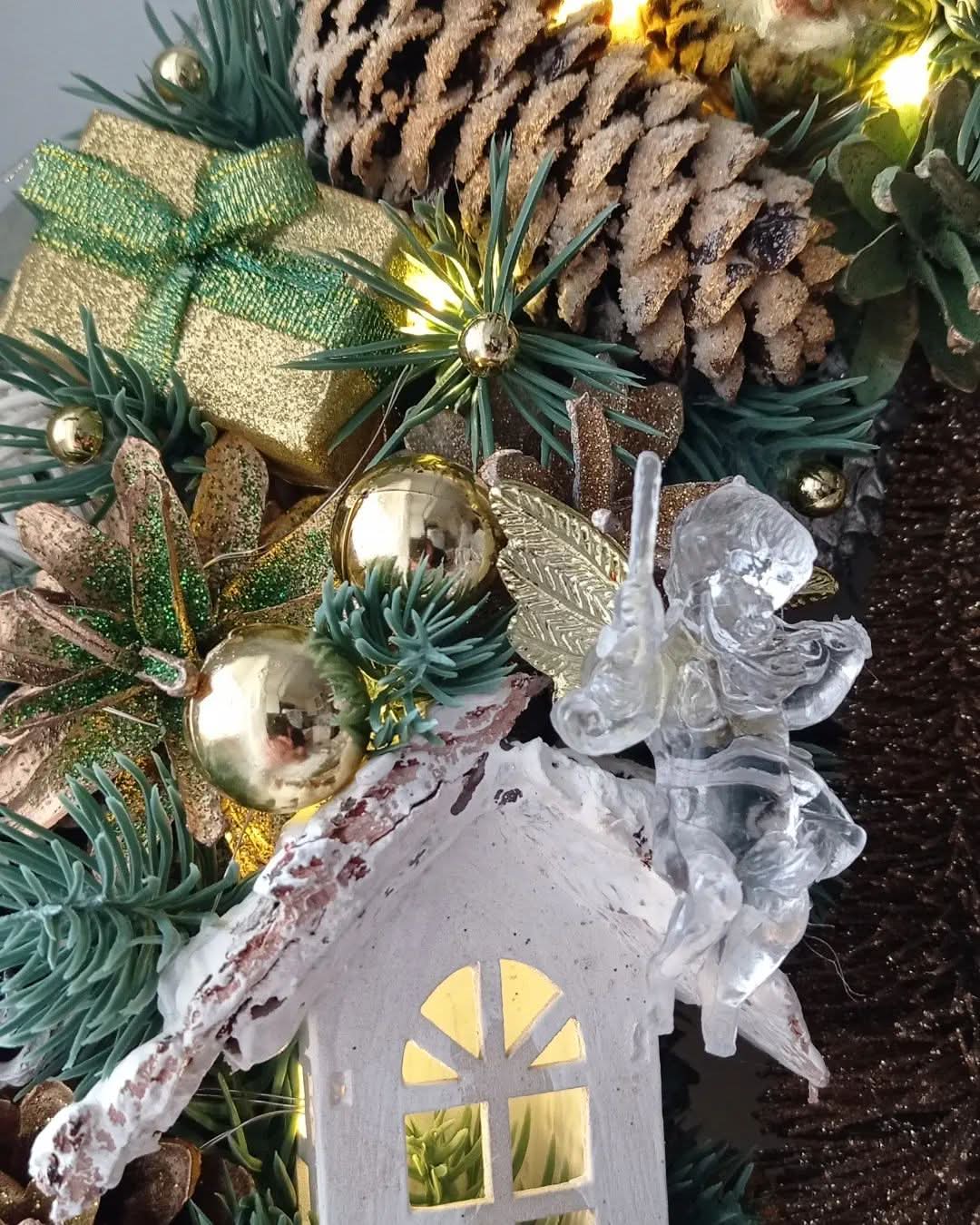 Luxury Christmas Decoration Garland with LED 55CM