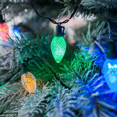 Set of 60 Multicolored C7 Pine Cone Christmas Lights