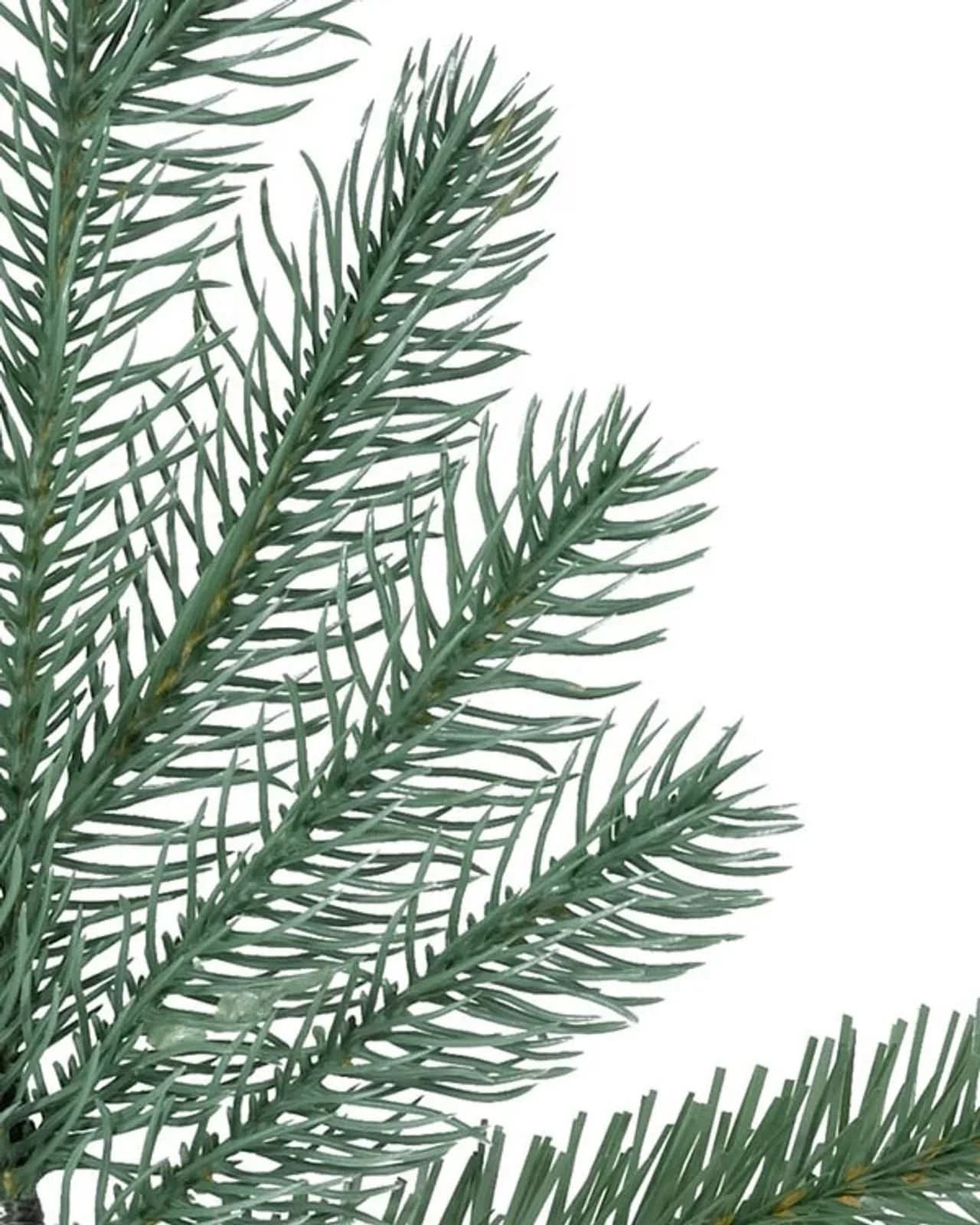 Cathedral Fir Slim Christmas Tree with Articulated Branches, Metal Stand and Built-in Micro LEDs
