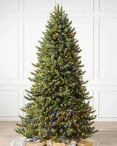 Fir Christmas Tree with Articulated Branches, Metal Stand and Built-in Colorful Micro LEDs