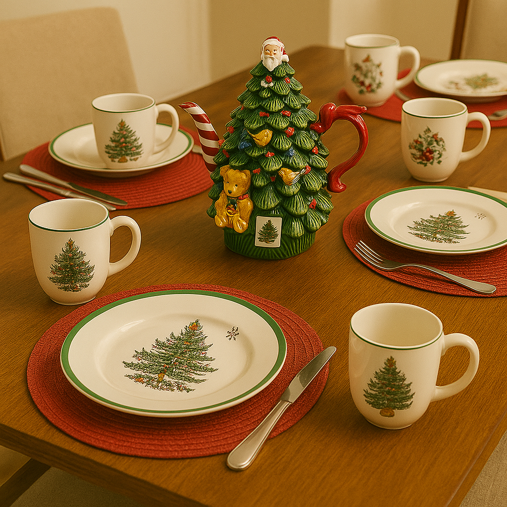 Christmas Themed Table Setting Kit - 5 Pieces