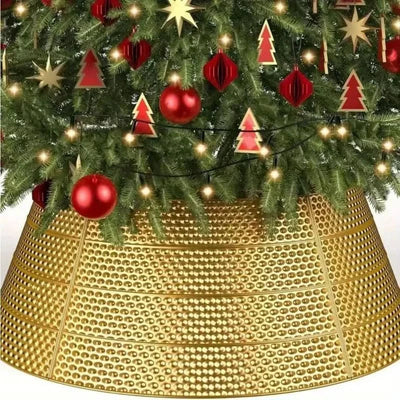 Golden Metal Christmas Tree Skirt 60x80x25cm