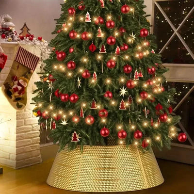 Golden Metal Christmas Tree Skirt 60x80x25cm
