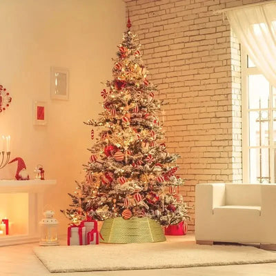 Golden Metal Christmas Tree Skirt 60x80x25cm