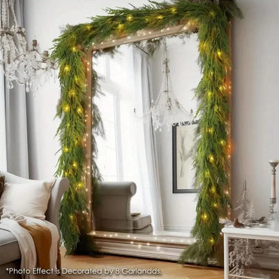 Realistic Christmas Garland with LED Lights