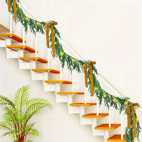 Realistic Christmas Garland with LED Lights