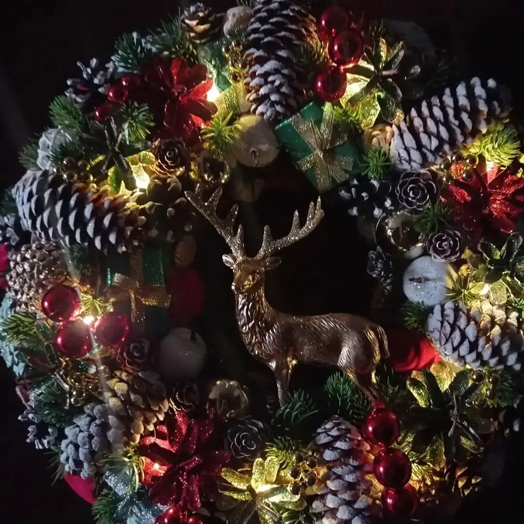 Luxury Christmas Decoration Garland with LED 55CM