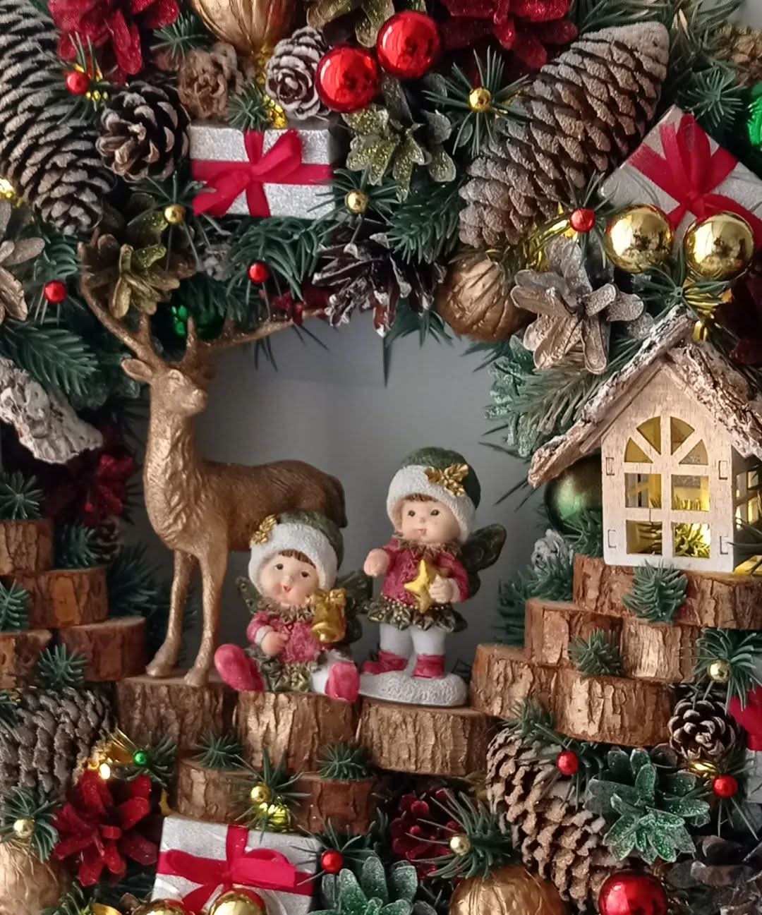 Luxury Christmas Decoration Garland with LED 65CM