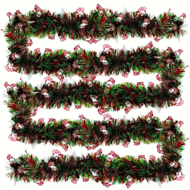 Fake Christmas Garland with Decorations