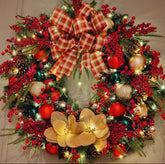 Christmas Decoration Garland Bows + LED 65CM