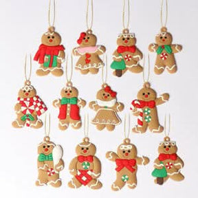 Decoração de árvore de Natal Pingente Gingerbread Man 25 Peças