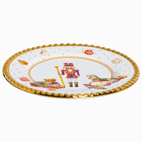 Christmas Themed Ceramic Dessert Plates - 6 pieces