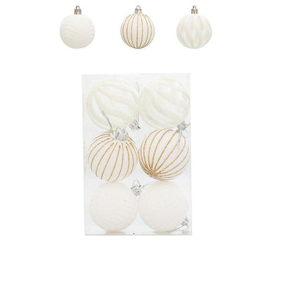 Kit 6 Christmas Balls 6cm Velvet